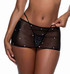R6741, Black Rhinestone Mesh Mini Skirt