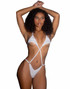 R6757, White Dot Velvet Teddy By Roma