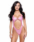 R6760, Baby Pink Shimmer Raver Bodysuit