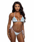 R6768, Baby Blue Velvet Tie-Side Bikini Set By Roma