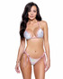 R6768,White Velvet Tie-Side Bikini Set