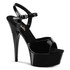 Pleaser | CAPTIVA-609, 6 Inch Black Platform Rhinestones On Heel Pleaser | CAPTIVA-609, 6 Inch Black Platform Rhinestones On Heel