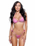 R6774, Pink Print Tie-Side Bikini Set