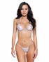 R6775, White Iridescent Foil Bikini Set