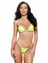 R6775, Neon Yellow Iridescent Foil Bikini Set