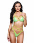 R6779, Neon Yellow Strappy Bikini Set