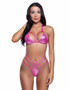 R6780, Hot Pink Holographic Bikini Set