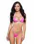 R6785, Hot Pink Holographic Micro Bikini Set