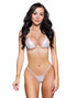 R6791, White Iridescent Foil Bikini Set