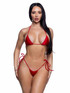 R6814, Red Tie-Side Bikini Set
