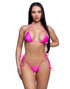 R6814, Hot Pink Tie-Side Bikini Set