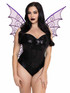 A2928, Strapless Purple Pixie Wings Front View