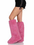 Pink Furry Boot Covers