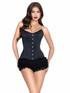 LA87384, Black Satin Corset By Leg Avenue