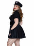 LA87363X, Plus Size Officer Naughty Costume Side View