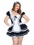 LA87286X, Maid to Flirt Plus Size Costume By Leg Avenue