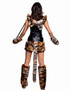 R6831, Ferocious Tiger Babe Costume Back View