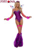 PK2612, Purple Rave Pixie Costume Front View
