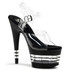 Pleaser | ADORE-708LN, Clear Line Bottom Ankle Strap Sandal