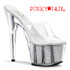 Pleaser | ADORE-701G, Sexy Pole Shoes Silver Glitter