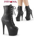 Pleaser Boots ADORE-1020 color black faux leather