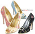 418-Tori, Peep Toe Victorian Costume Pump Made By ELLIE Shoes