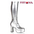 EXOTICA-2000, Silver Platform Gogo Boot | Pleaser