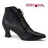 Victorian-35, Women Victorian Boot Black Faux Leather