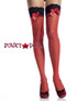 Red/Black Stockings with sequin skull | Leg Avenue (6249)