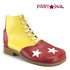 CLOWN-02, Clown Shoe with Stars Yellow/Red/White Stars