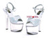 711-Flirt-G, 7 Inch High Heel with 2.75 Inch Platform Clear Dancer Heel Made By ELLIE Shoes