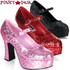 Funtasma MARYJANE-50G, 4" Glitters Mary Jane Pump by Pleaser USA