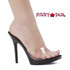Ellie Shoes | 502-Vanity 5" Clear High Heel Clear/Black Ellie Shoes | 502-Vanity 5" Clear High Heel Clear/Black