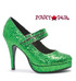 Green 4" Mary Jane Glitter Pump | Ellie Shoes 421-Jane-G