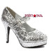 Silver 4" Mary Jane Glitter Pump | Ellie Shoes 421-Jane-G