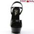 Diamond-609, Front  View 6 " Rhinestones Embedded Stripper Heel Ankle Strap Sandal Pleaser Shoes