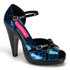 Cheetah-06G Blue Bordello Shoes