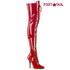 Seduce-3024, Red 5 Inch Stretch Thigh High Boot by Pleaser