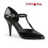 Black T-strap pump Pleaser | Vanity-415 Pleaser USA