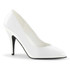 Vanity-420, 4 Inch White Classic Pump By Pleaser