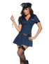 M8039, Police Babe costume includes, a zip-front dress, hat, belt and cuffs