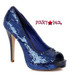 Ellie Shoes | 415-Flamingo 4" Sequins Pump blue