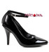 Black 4"  Pump Ankle Strap B Width Ellie Shoes E-8401-B