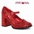 300-Eden 3" Red Glitter Mary Jane Shoes