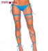 1040SL, Garter Set with Spaghetti Leg Wrap Color Turquoise