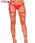 1040SL, Garter Set with Spaghetti Leg Wrap Color Red