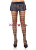 9161, Fishnet Pantyhose with Striped Net