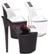 850-VANITY, 8 Inch Stiletto High Heel with 3.75 Inch Platform Slide Made By ELLIE Shoes