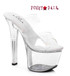 711-Coco, Color Clear 7 Inch High Heel with 2.75 Inch Platform Exotic Dancer Shoes Made By ELLIE Shoes