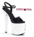 Ellie Shoes | 821-Chrome 8" Platform Dancer Shoes Black/Silver